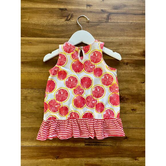 NWT Burt's Bees Cotton Terry Organic Grapefruit Tank Top Short Set Baby Girl 12M - Picture 4 of 12